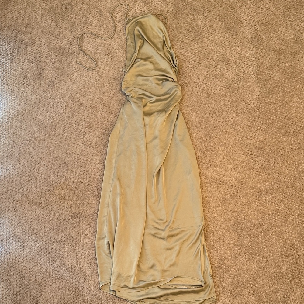 Meshki Sage Green Backless Dress